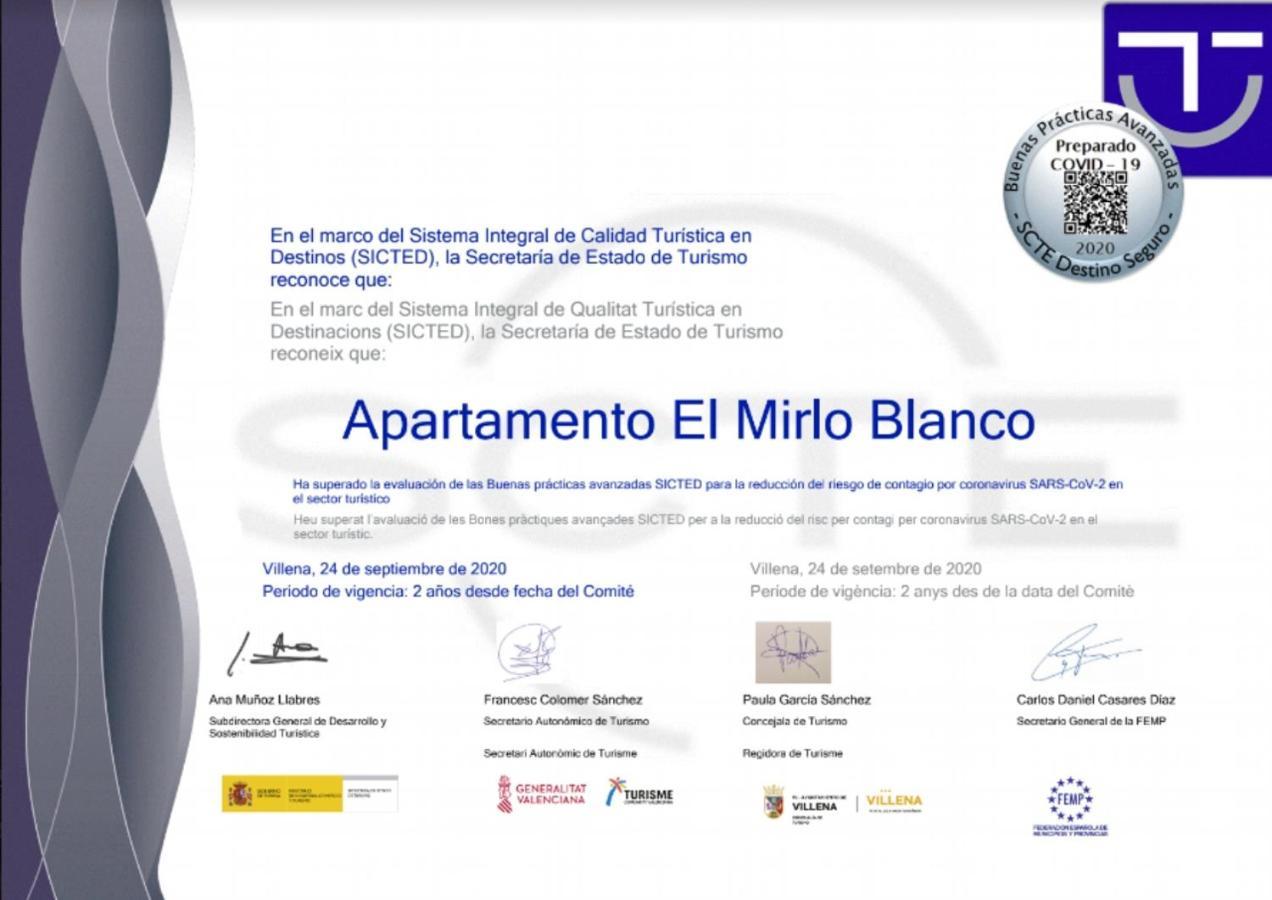 Apartamento El Mirlo Blanco Вильена Экстерьер фото